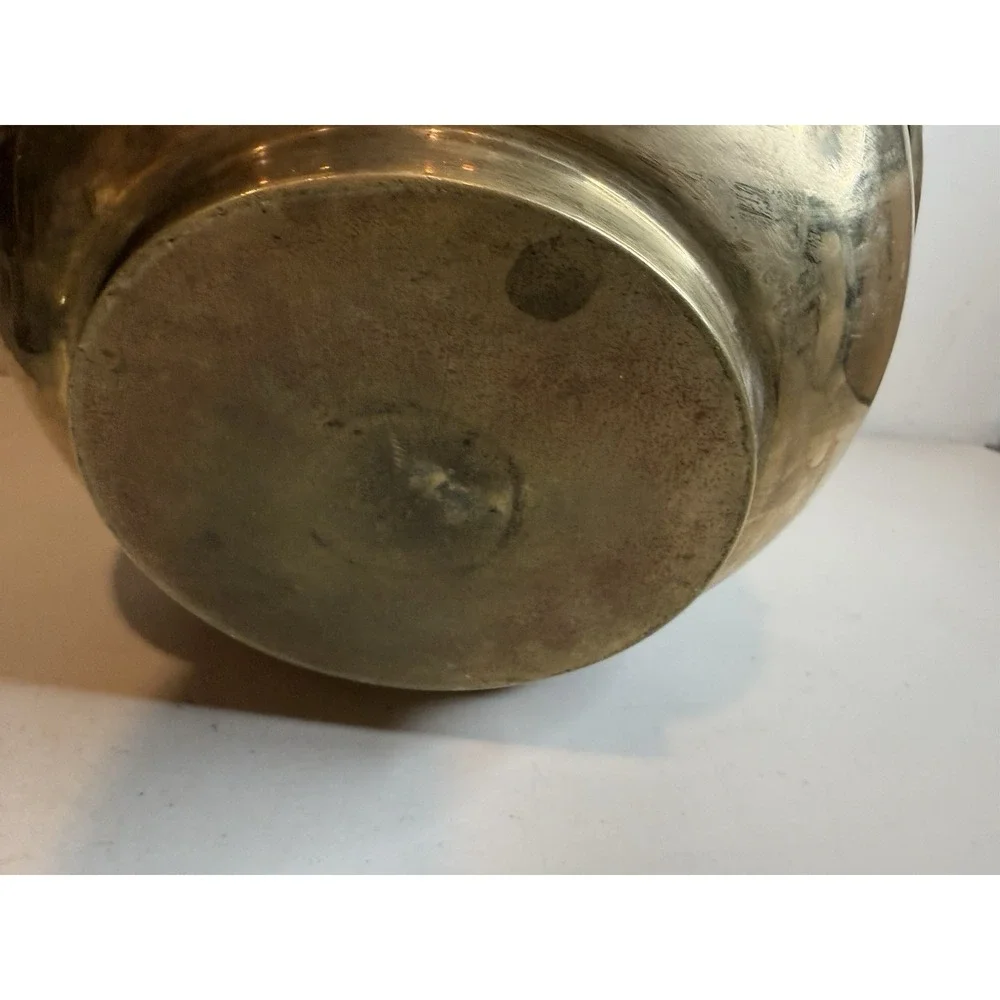 Vtg Wells Fargo & Co Overland Stage Brass Spittoon Bucket 11